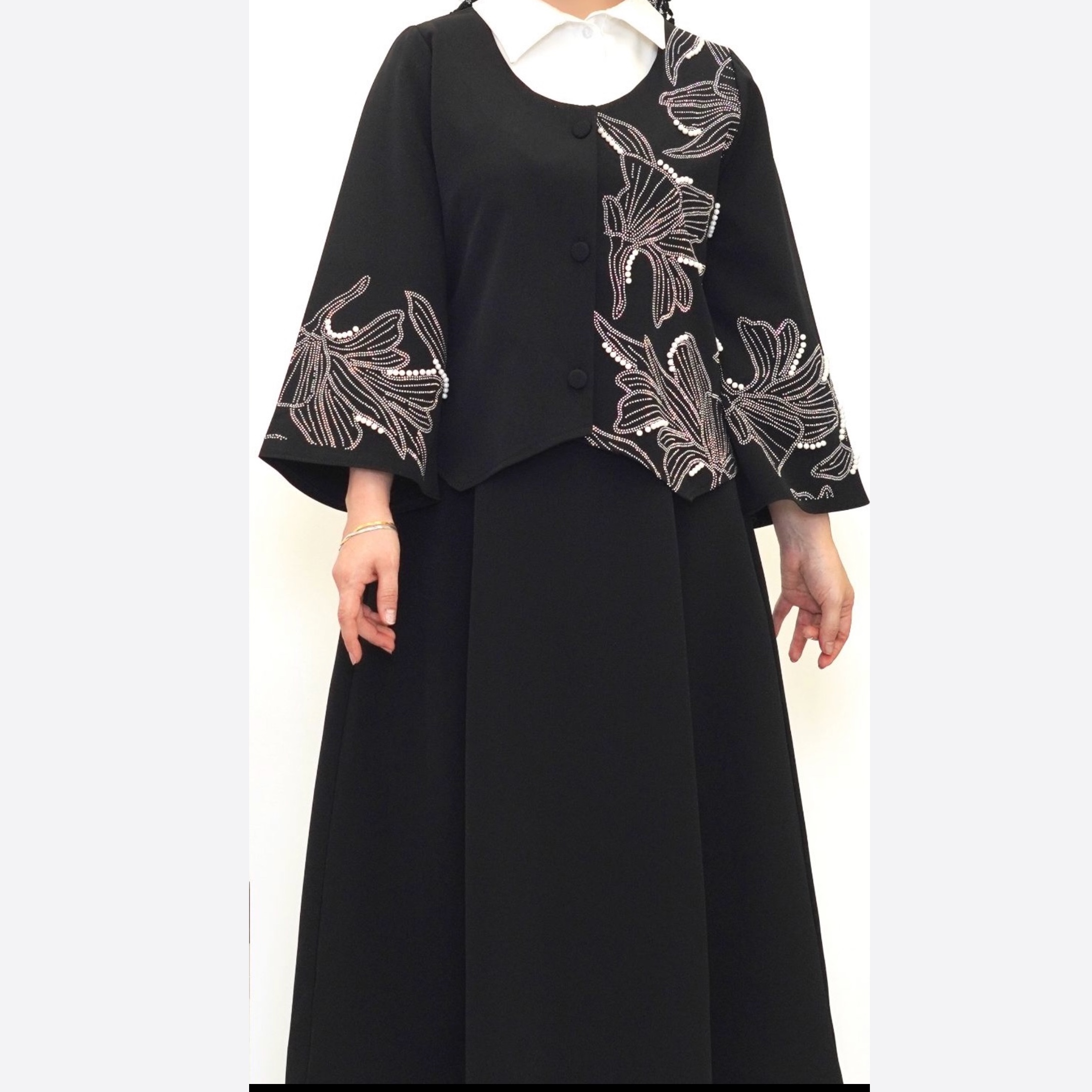 ست دامن و کت مجلسی مروارید و نگینی