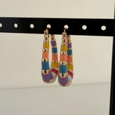 گوشواره میناکاری مارک ysx رنگی