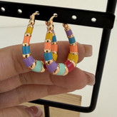 گوشواره میناکاری مارک ysx رنگی