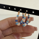 گوشواره میناکاری مارک ysx رنگی