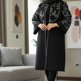 مانتو زنانه مجلسی کار شده سایز بزرگ