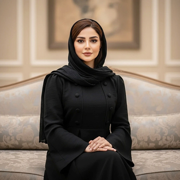 پیراهن سایز بزرگ زنانه بلند طرح دکمه دار