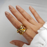 انگشتر زنانه طرح دو گره استیل