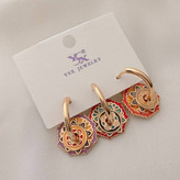 گوشواره رنگی میناکاری بدون حساسیت