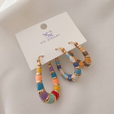 گوشواره رنگی میناکاری بدون حساسیت