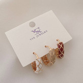 گوشواره میناکاری طرحدار رنگی