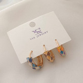 گوشواره میناکاری طرحدار رنگی