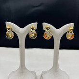 گوشواره میناکاری مروارید دار رنگی