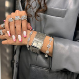 ساعت برند cacaxi زنانه نگین دار نقره ای