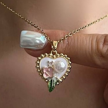 گردنبند مینا رنگی استیل دخترانه زنانه