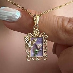 گردنبند مینا رنگی استیل دخترانه زنانه