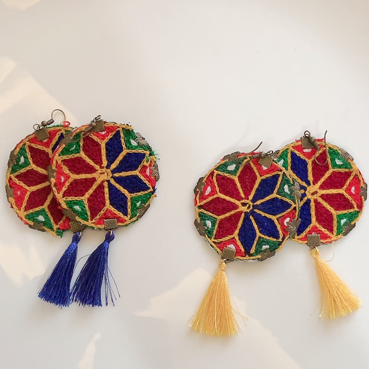 گوشواره سنتی رنگی دخترانه زنانه