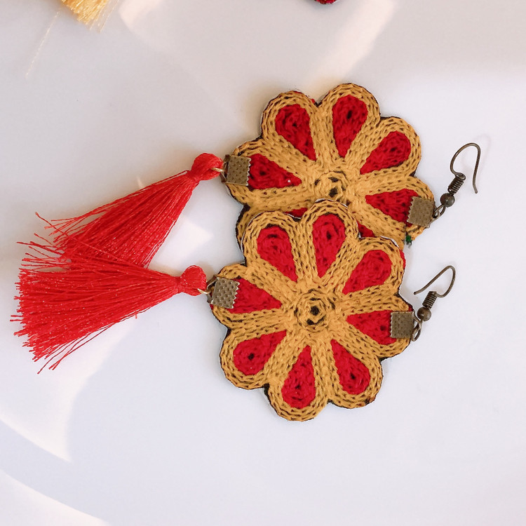 گوشواره سنتی رنگی دخترانه زنانه