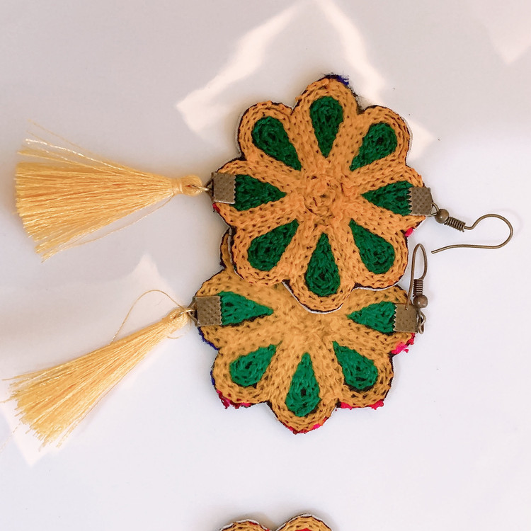 گوشواره سنتی رنگی دخترانه زنانه