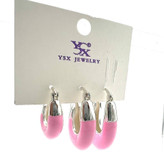 گوشواره رنگی میناکاری طرح اشکی جنس ysx
