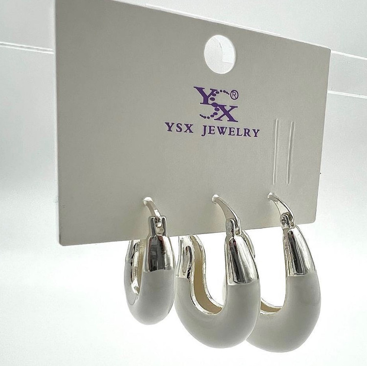 گوشواره رنگی میناکاری طرح اشکی جنس ysx