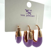 گوشواره رنگی میناکاری طرح اشکی جنس ysx
