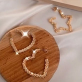 گوشواره زنانه دخترانه زارا مدل قلب جنس کوپر
