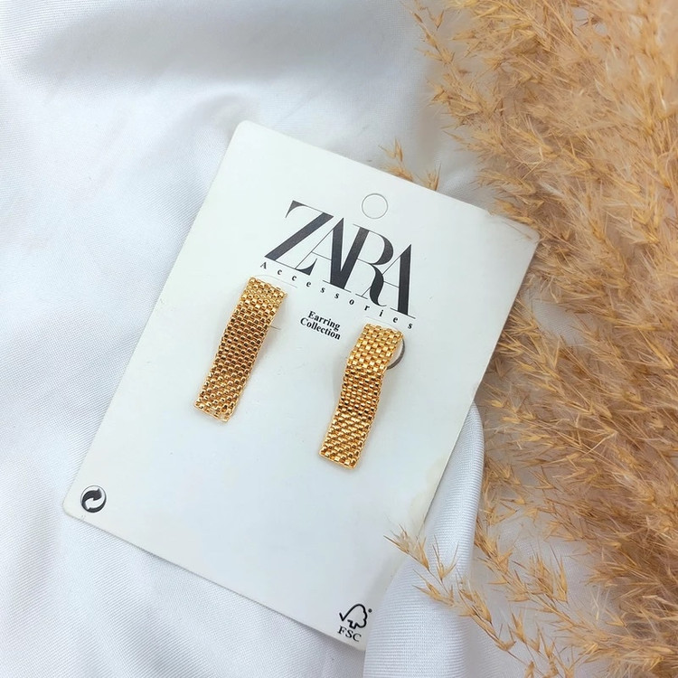 گوشواره زنانه زارا مدل حصیری