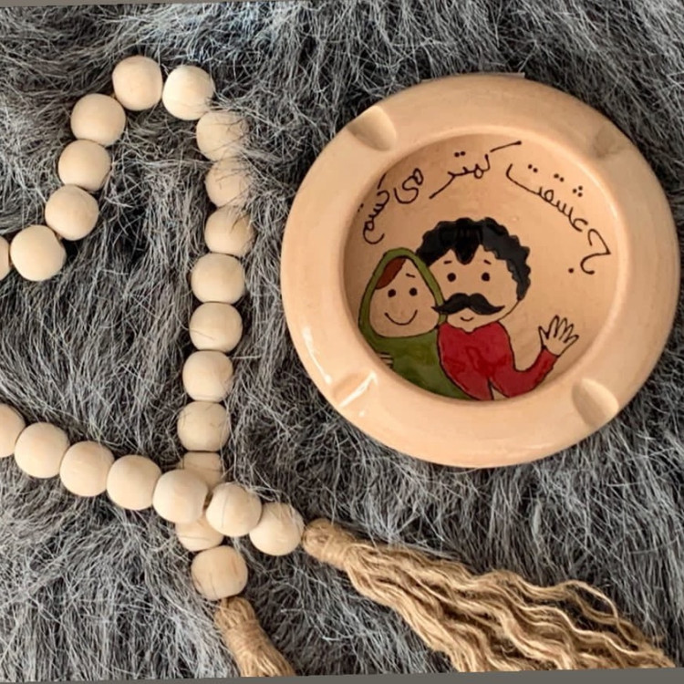 زیر سیگاری سرامیکی دست ساز فانتزی
