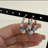 گوشواره میناکاری مارک ysx رنگی