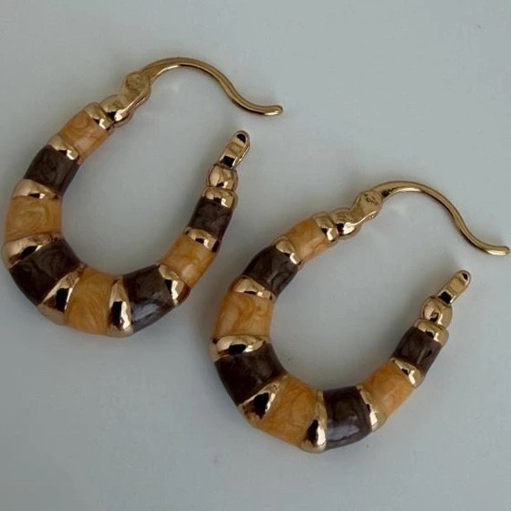 گوشواره میناکاری مارک ysx رنگی
