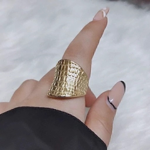 انگشتر پوست ماری استیل زنانه
