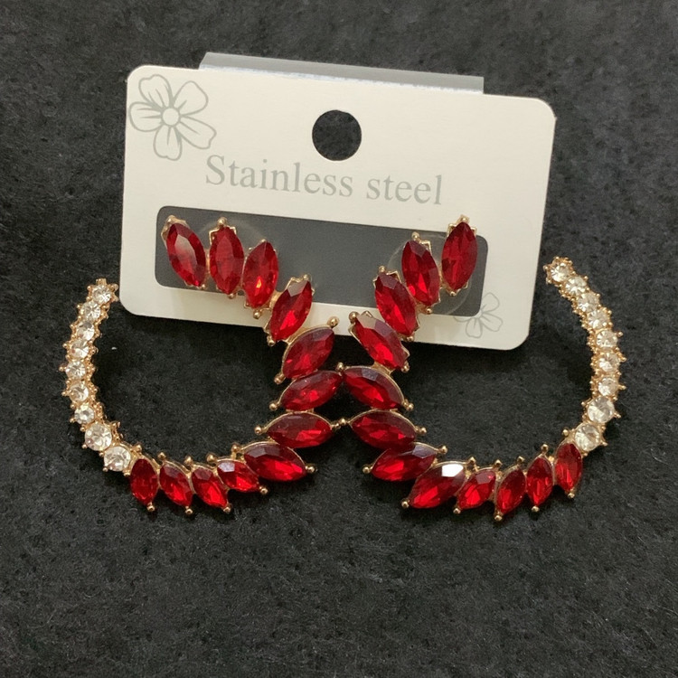 گوشواره مجلسی نگین دار زنانه