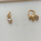 گوشواره حلقه ای نگین قلب ysx