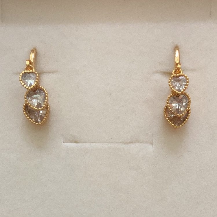 گوشواره حلقه ای نگین قلب ysx
