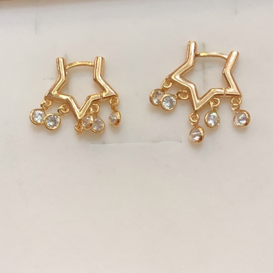 گوشواره ستاره ای با نگین آویز مارک ysx