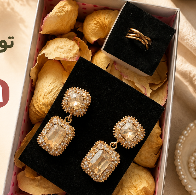 پک های هدیه گوشواره و انگشتر تخفیفی