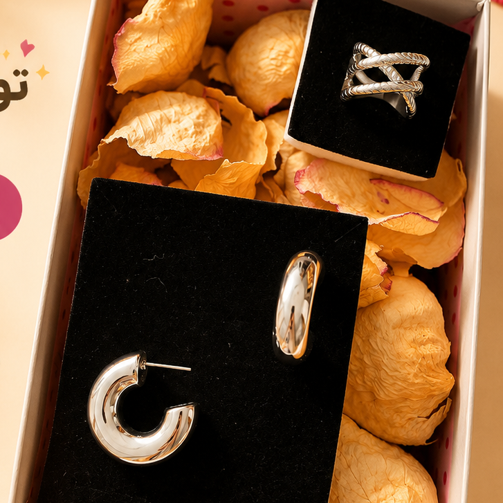 پک های هدیه گوشواره و انگشتر تخفیفی